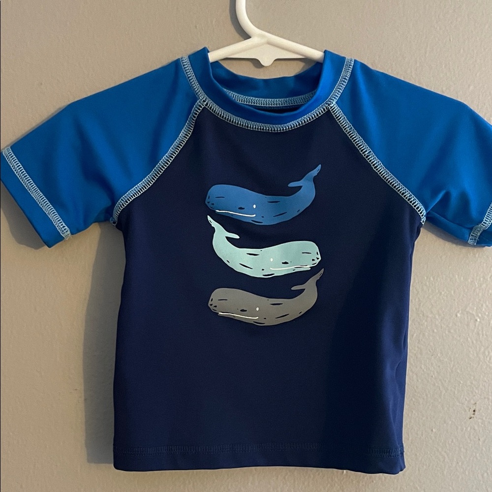Cat & Jack Kids Blue Whale Swim Shirt